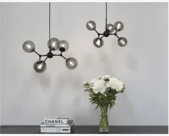 Online Daells Bolighus Pendel Atom Røgfarvet Ø.45 cm Sort, Grå, Røgfarvet