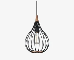 New Daells Bolighus Pendel Drops Sort Træ Ø.23 cm