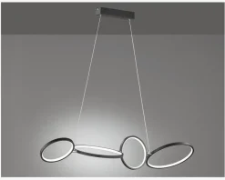 Daells Bolighus Pendel Rondo Sort L.110 cm