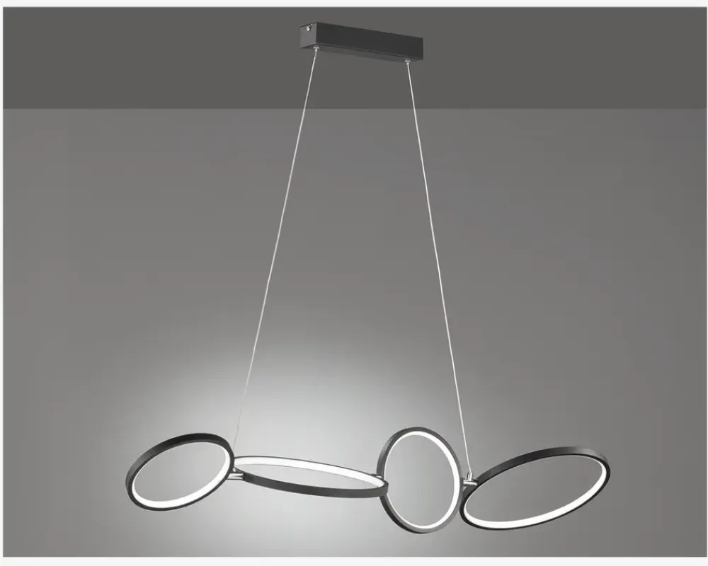 Daells Bolighus Pendel Rondo Sort L.110 cm