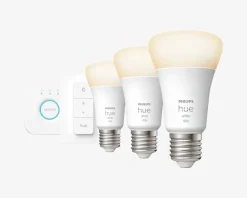 Clearance Daells Bolighus Philips Hue Starterkit 3x E27 + Dimmer + Hue Bridge