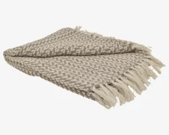 Online Daells Bolighus Plaid Med Mønster Sand 160x125