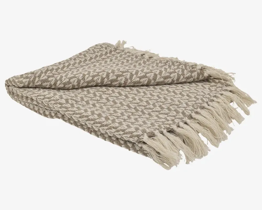 Online Daells Bolighus Plaid Med Mønster Sand 160x125