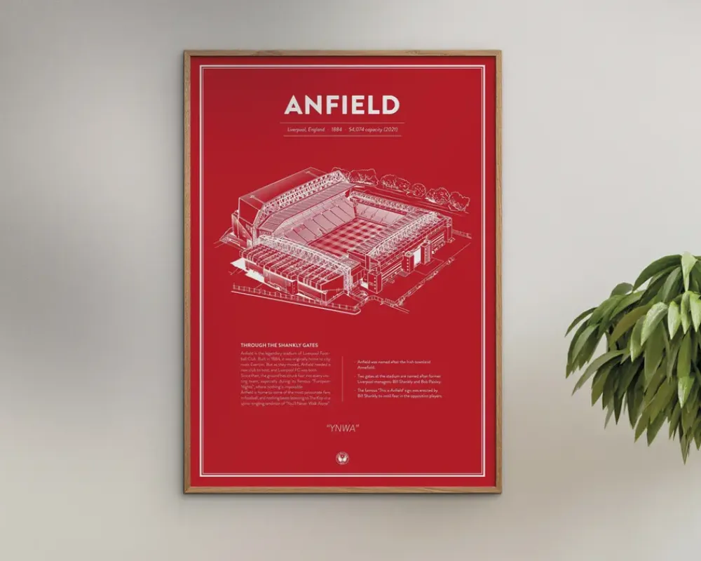 Clearance Daells Bolighus Plakat Anfield Liverpool 50x70 cm