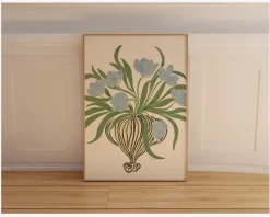 New Daells Bolighus Plakat Blue Tulips