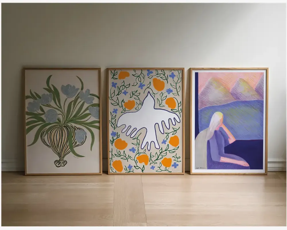 New Daells Bolighus Plakat Blue Tulips