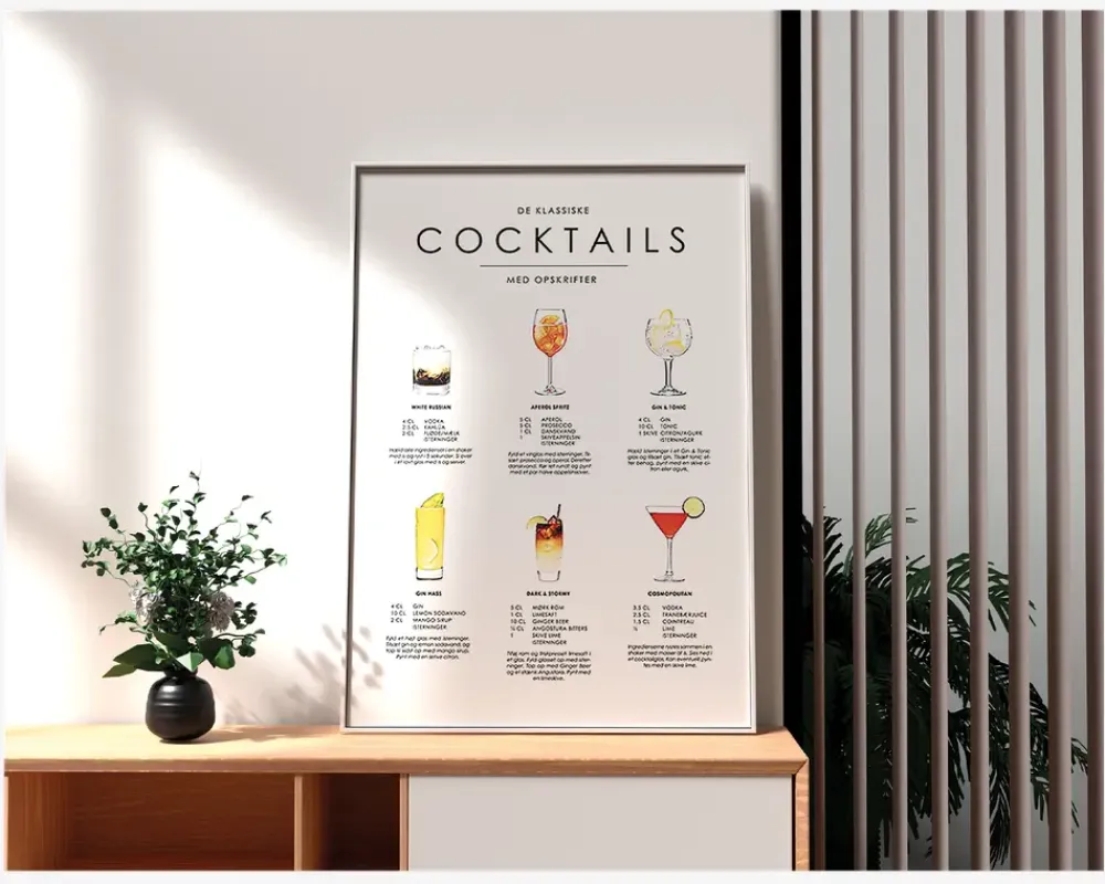 Online Daells Bolighus Plakat Cocktails
