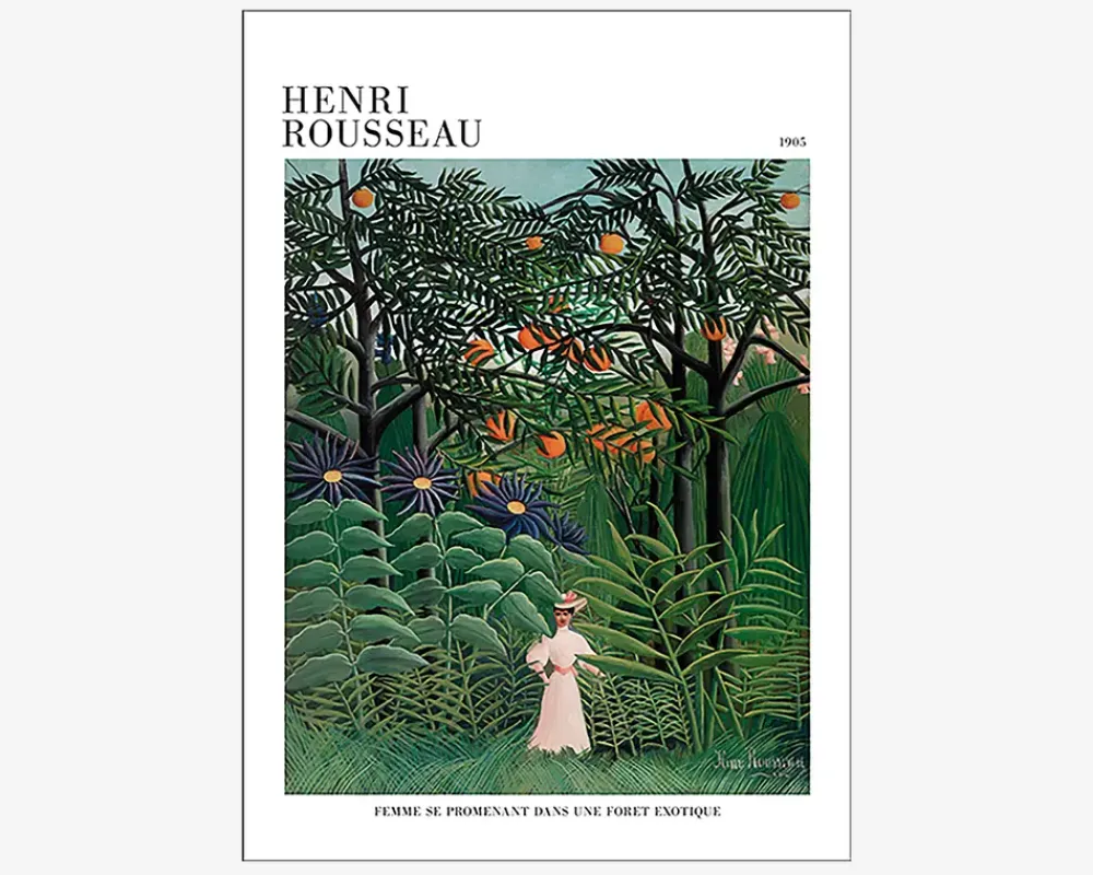 Clearance Daells Bolighus Plakat Femme Se Promenant Dans Une Foret Exotique