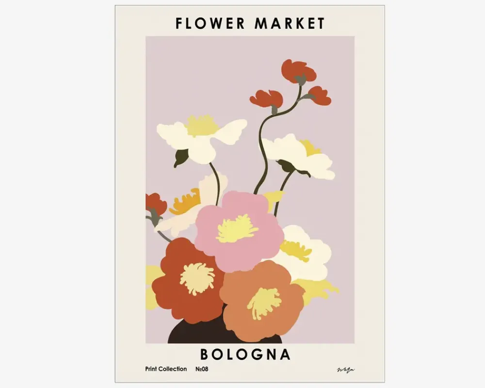 Outlet Daells Bolighus Plakat flower market 30x40 cm