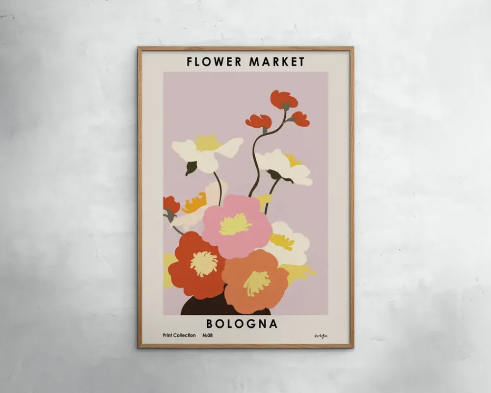 Outlet Daells Bolighus Plakat flower market 30x40 cm