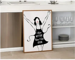Outlet Daells Bolighus Plakat I Kiss Better Than I Cook