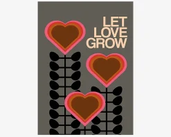 Discount Daells Bolighus Plakat Let Love Grow Gray