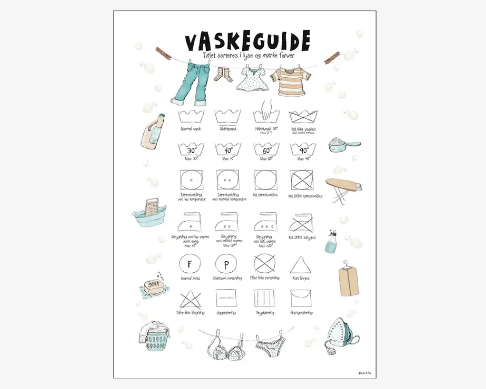 Daells Bolighus Plakat Vaskeguide A5