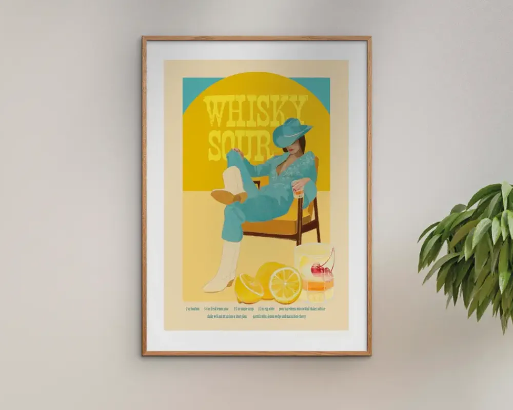 New Daells Bolighus Plakat Whiskey Sour A5