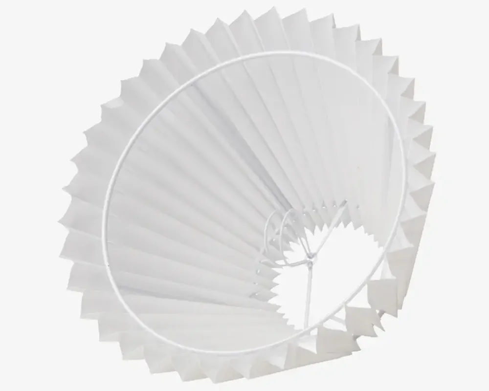 Outlet Daells Bolighus Plisseskærm Hvid 15 cm