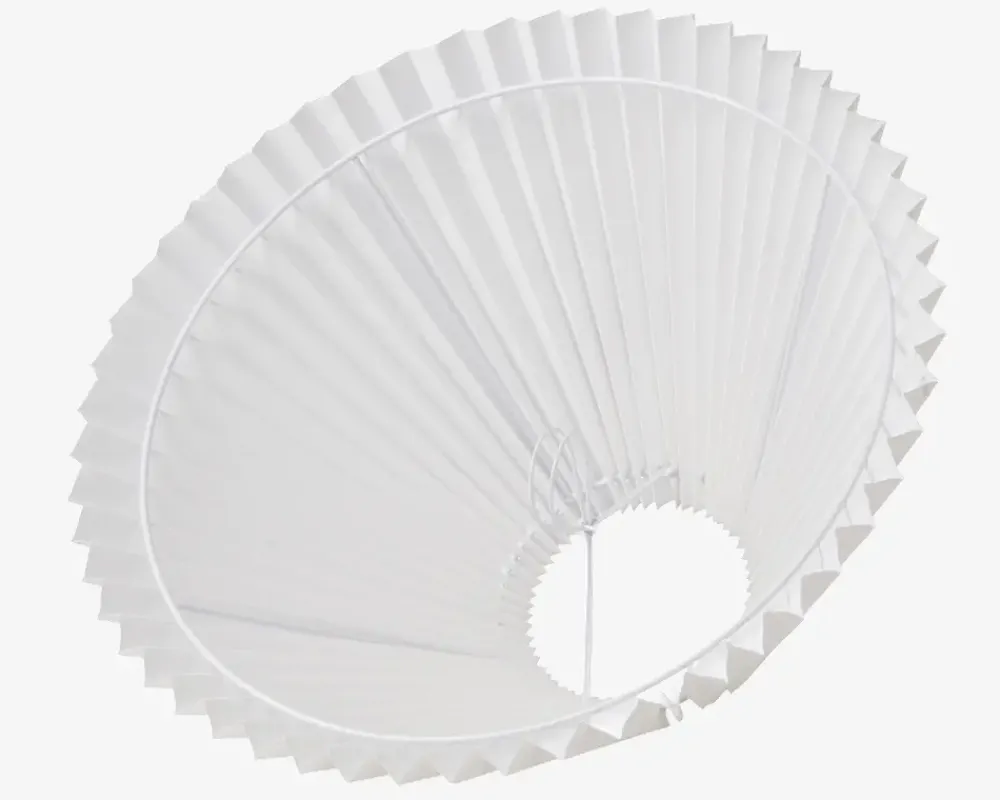 Outlet Daells Bolighus Plisseskærm Hvid 23 cm