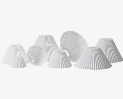 Outlet Daells Bolighus Plisseskærm Hvid 23 cm