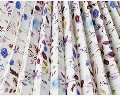 New Daells Bolighus Plisséskærm Blomster 21 cm Blå