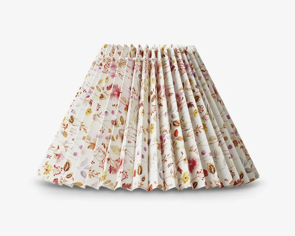 Clearance Daells Bolighus Plisséskærm Blomster 17 cm Rød