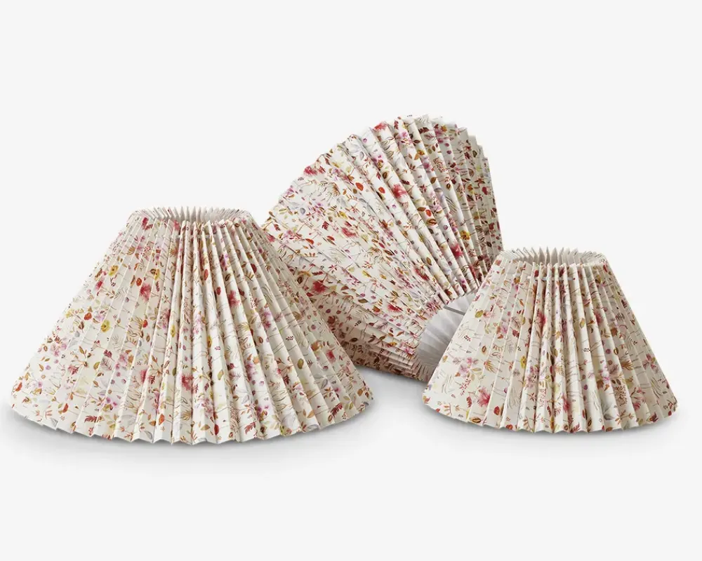 Discount Daells Bolighus Plisséskærm Blomster 23 cm Rød