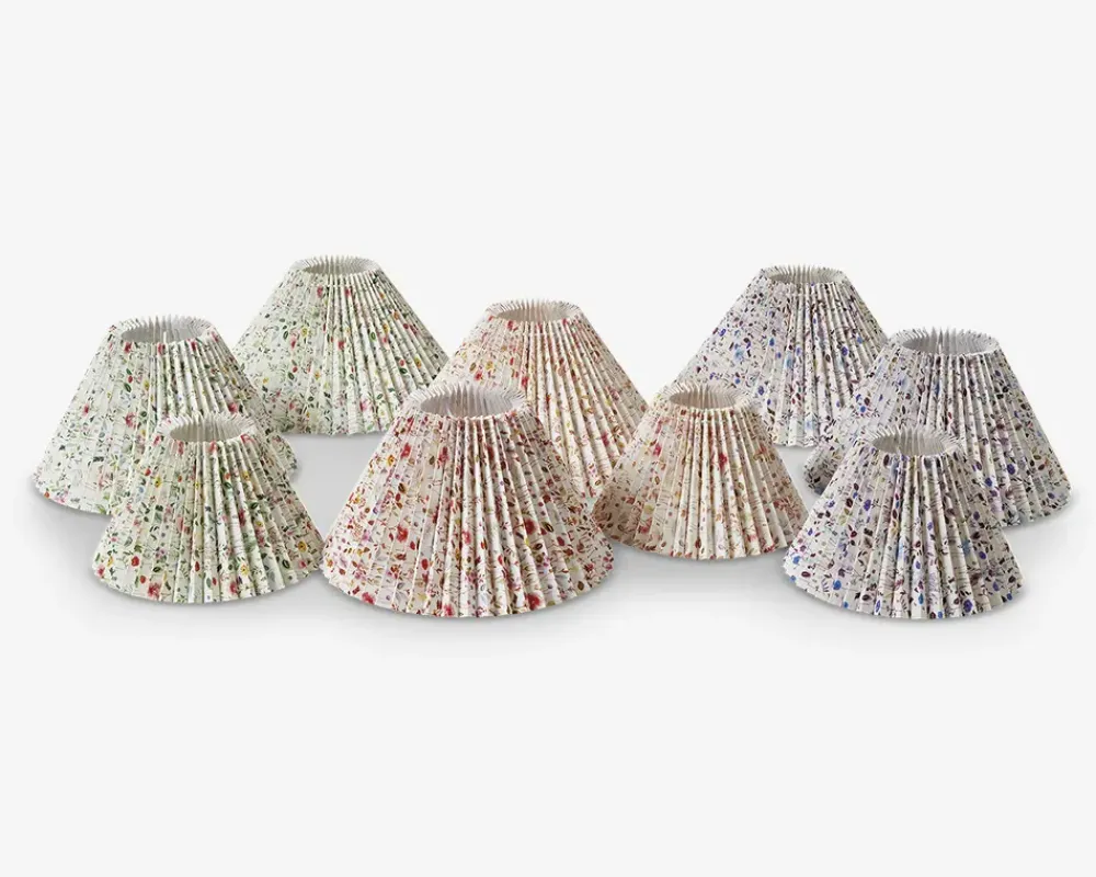 Discount Daells Bolighus Plisséskærm Blomster 23 cm Rød