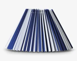 Clearance Daells Bolighus Plisséskærm Stribet Blå/Hvid 21 cm Blå, Hvid