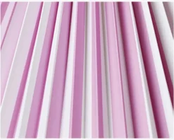 Daells Bolighus Plisséskærm Stribet Pink/Hvid 21 cm Lyserød, Hvid