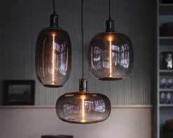 Daells Bolighus Pære Vintage ellipse røgfarvet E27 H.16,5 cm