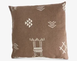 Outlet Daells Bolighus Pude broderi brun 55x55 cm