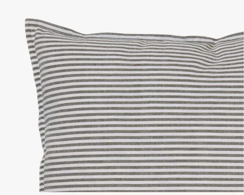 Hot Daells Bolighus Pude Striber Mørk Grøn Bomuld 60x60 cm