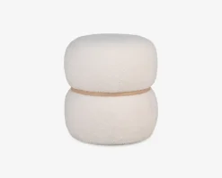 Online Daells Bolighus PUF HVID BOUCLE Ø-38CM. H-41CM