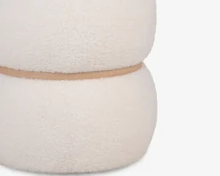 Online Daells Bolighus PUF HVID BOUCLE Ø-38CM. H-41CM