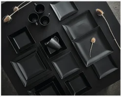 Online Daells Bolighus Quadro Stoneware 21 cm Sort