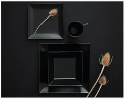 Online Daells Bolighus Quadro Stoneware 21 cm Sort