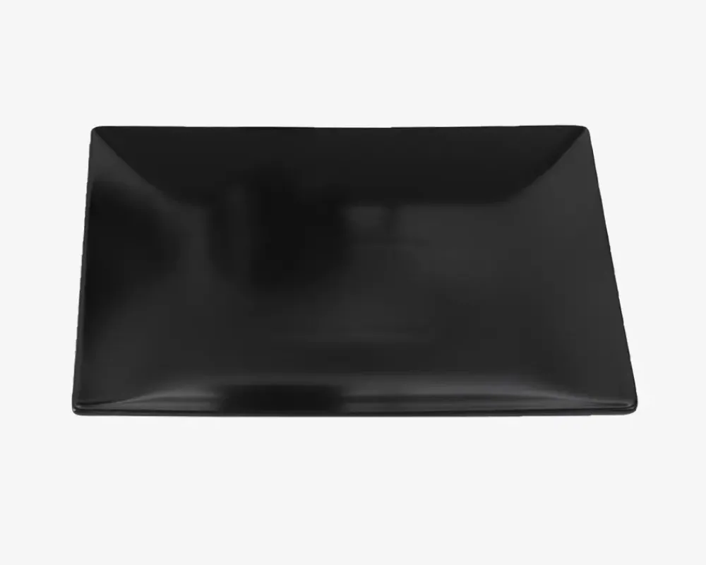 Best Daells Bolighus Quadro Tallerken Flad 26x26 cm Sort