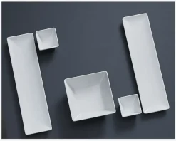 Discount Daells Bolighus Quadro Tallerken Rektangulær 30x8 cm Hvid