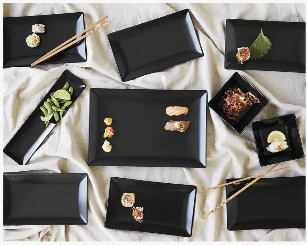 Outlet Daells Bolighus Quadro Tallerken Rektangulær 30x20 cm Sort