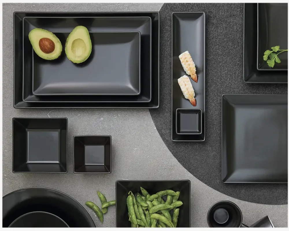 Outlet Daells Bolighus Quadro Tallerken Rektangulær 30x20 cm Sort