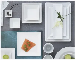 Discount Daells Bolighus Quadro Tallerken Rektangulær 30x20 cm Hvid