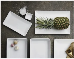 Discount Daells Bolighus Quadro Tallerken Rektangulær 30x20 cm Hvid