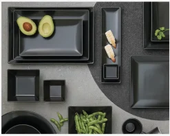 Sale Daells Bolighus Quadro Tallerken Rektangulær 25x15 cm Sort