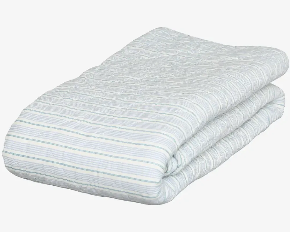 Daells Bolighus Quilt Plaid Ethnic Stripes Blå