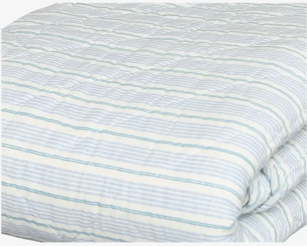 Daells Bolighus Quilt Plaid Ethnic Stripes Blå