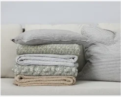 Daells Bolighus Quilt Plaid Ethnic Stripes Blå