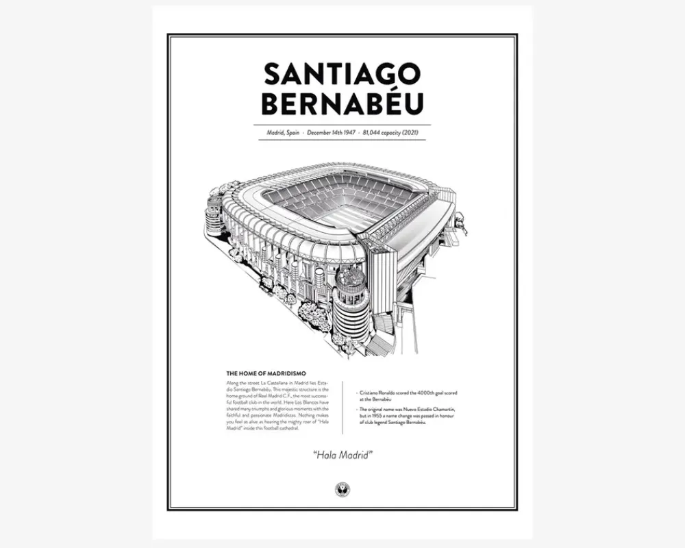 Hot Daells Bolighus Real Madrid - Santiago Bernabeu 50x70 cm