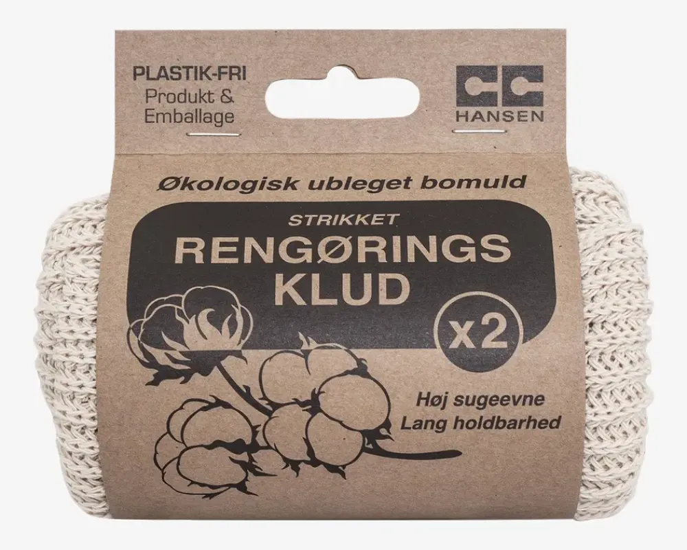Clearance Daells Bolighus Rengøringsklude øko bomuld 2stk.