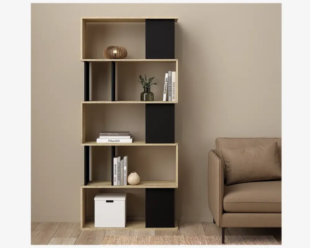 Outlet Daells Bolighus Reol Maze Sort/Eg