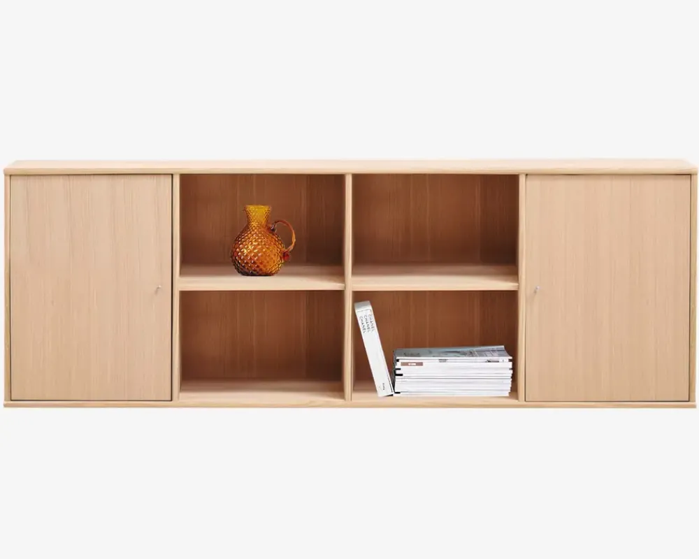 Discount Daells Bolighus Reol Mistral 4 Sekt. m/2 Døre Eg