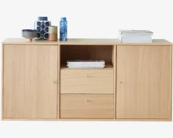 Sale Daells Bolighus Reol Mistral 3 sekt. m/2 døre og 2 Skuffer Eg