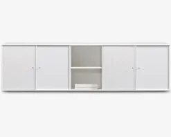 Outlet Daells Bolighus Reol Mistral 5 Sekt. m/4 Døre Hvid